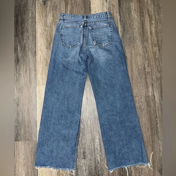 Reformation Wide Leg Distressed Jeans - Size 25 - Picture 5 of 12